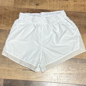 White Athletic Running Shorts